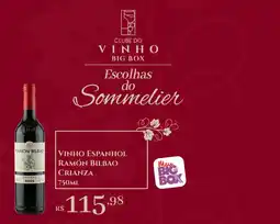 Big Box vinho espanhol ramón bilbao crianza oferta