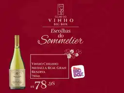 Big Box vinho chileno medalla real gran reserva oferta