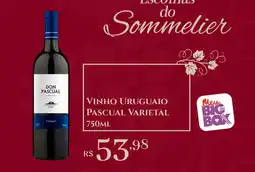 Big Box Vinho uruguaio pascual varietal oferta