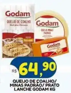 Bramil Supermercados Queijo de coalho/ minas padrão/ prato lanche godam kg oferta