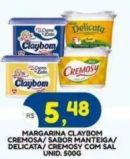 Bramil Supermercados Margarina claybom cremosa sabor manteiga delicata cremosy com sal oferta