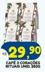 Bramil Supermercados Café 3 corações rituais unid. oferta