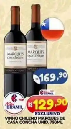 Bramil Supermercados vinho chileno marques de casa concha unid. oferta