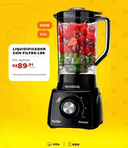 Casa e Vídeo Liquidificador com filtro l99 oferta