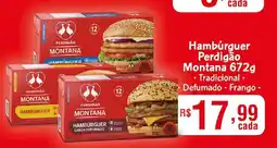Supermercados Pague Menos Hambúrguer Perdigão Montana oferta
