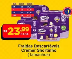 Super Show Fraldas Descartáveis Cremer Shortinho oferta