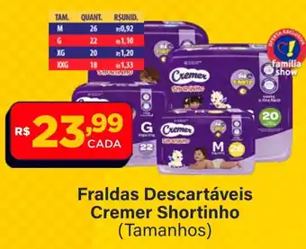 Fraldas Descartáveis Cremer Shortinho