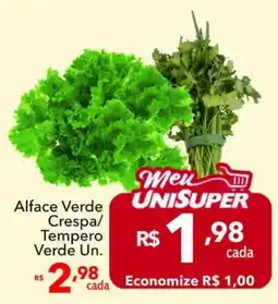 UniSuper Alface Verde Crespa/ Tempero Verde Un. oferta