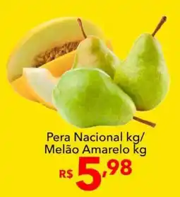 UniSuper Pera Nacional kg/ Melão Amarelo kg oferta