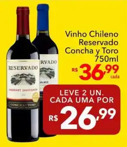 UniSuper vinho chileno reservado concha y toro oferta