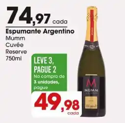 Zaffari Espumante Argentino Mumm Cuvée Reserve oferta