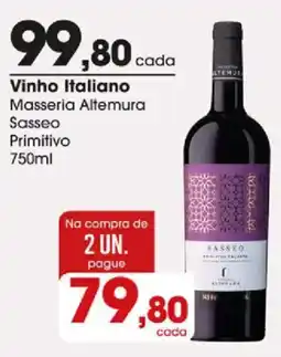 Zaffari Vinho Italiano Masseria Altemura Sasseo Primitivo oferta