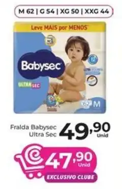 Comercial Esperança Fralda babysec ultra sec oferta