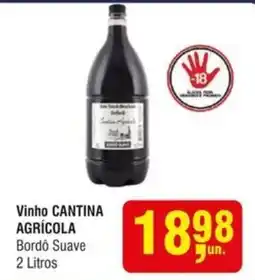 Higa Atacado Vinho cantina agrícola bordô suave oferta