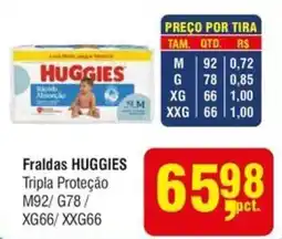Higa Atacado Fraldas huggies tripla proteção oferta