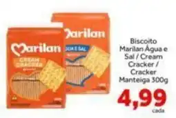 Shibata Supermercados Biscoito Marilan Agua e Sal / Cream Cracker / Cracker Manteiga oferta