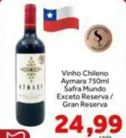 Shibata Supermercados Vinho chileno aymara oferta