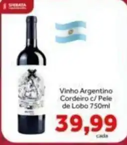 Shibata Supermercados Vinho Argentino Cordeiro c/ Pele de Lobo oferta
