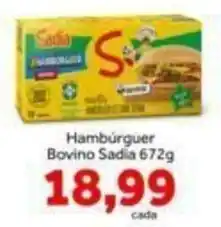 Shibata Supermercados Hambúrguer bovino sadia oferta