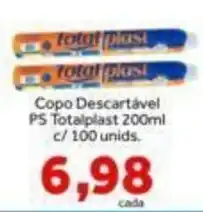 Shibata Supermercados Copos descartável ps totalplast oferta