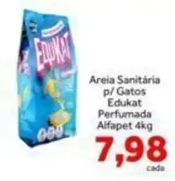 Shibata Supermercados Areia sanitária p/ gatos edukat perfumada oferta