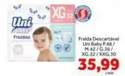 Shibata Supermercados Fralda descartável uni baby oferta