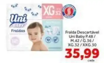 Shibata Supermercados Fralda descartável uni baby oferta