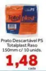 Shibata Supermercados Prato descartável ps totalplast raso oferta