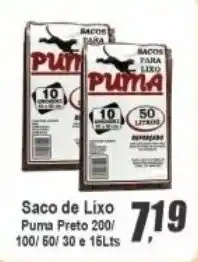 Panelão Saco de Lixo Puma Preto oferta