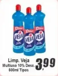 Panelão Limp. Veja Multiuso 10% Desc. 500ml Tipos oferta