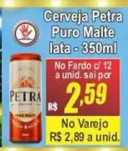 Serrano Supermercado Cerveja Petra Puro Malte lata oferta