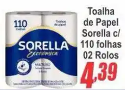 Serrano Supermercado Toalha de papel sorella c/ 110 folhas 02 rolos oferta