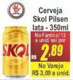 Serrano Supermercado Cerveja Skol Pilsen lata oferta