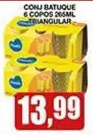 Supermercados Paraná Conj batuque 6 copos triangular oferta