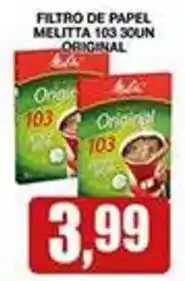 Supermercados Paraná Filtro de papel melitta 103 30un original oferta