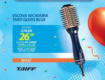 Lojas Cem Escova secadora taiff gloss blue oferta