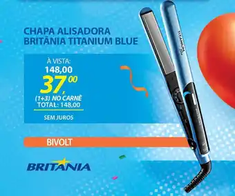 Lojas Cem Chapa alisadora britânia titanium blue oferta
