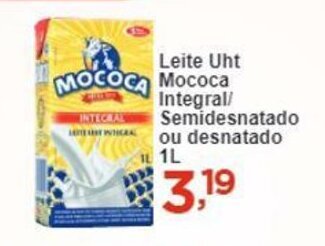 Rossi Supermercado Leite UHT Mococa Integral/ Semidesnatado ou Desnatado 1L oferta