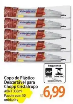 Atacadão Copo de plástico descartável para chopp cristalcopo oferta
