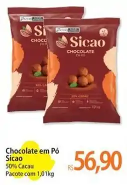 Atacadão Chocolate em Pó Sicao 50% Cacau oferta