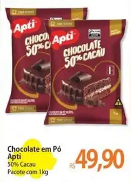 Atacadão Chocolate em Pó Apti 50% Cacau oferta
