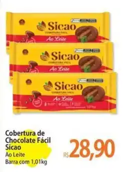 Atacadão Cobertura de Chocolate Fácil Sicao Ao Leite oferta