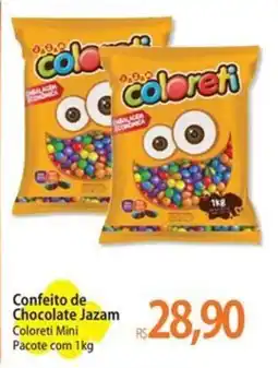 Atacadão Confeito de Chocolate Jazam Coloreti Mini oferta