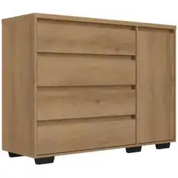 Benoit Cômoda THB Aurora 1 Porta e 4 Gavetas MDF 99,5 x 135 x 45cm oferta