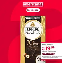Lojas Americanas Ferrero rocher - tablete oferta