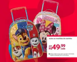 Lojas Americanas As - todas as mochilas de carrinho oferta
