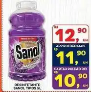Roldão Sanol - desinfetante tipos 5l oferta