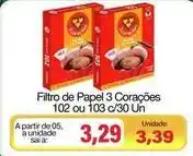 Spani Atacadista 3 corações - filtro de papel oferta