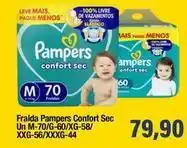 Spani Atacadista Pampers - fralda confort sec un m-70/g-60/xg-58/ xxg-56/xxxxg-44 oferta