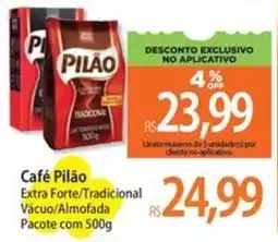 Atacadão Café Pilão Extra Forte/Tradicional Vácuo/Almofada oferta